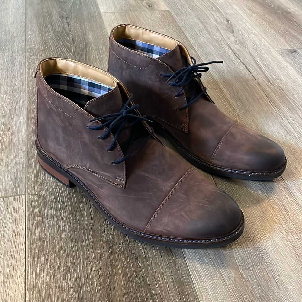 Bostonian Dark Brown Leather Boot 9.5 Men’s